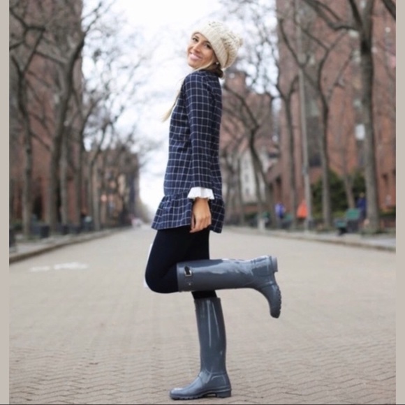 Hunter Original Gloss Tall Boots Graphite Gray - Picture 3 of 16